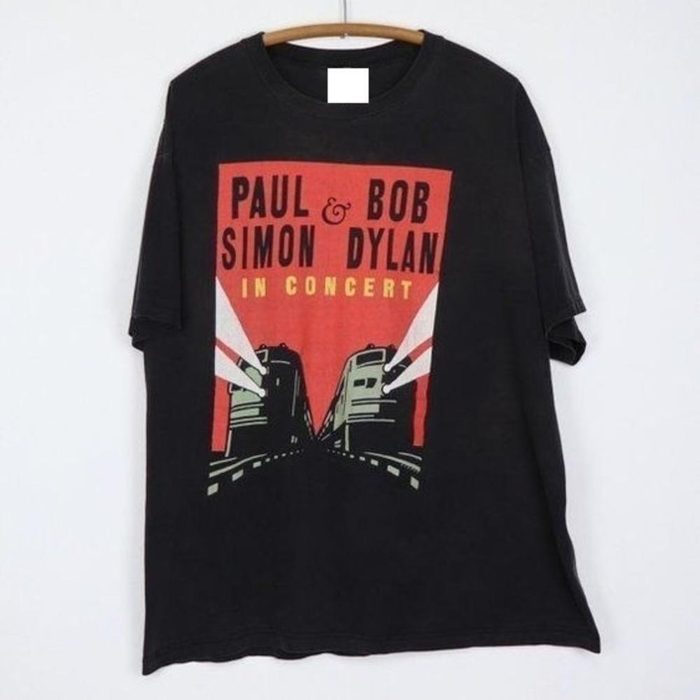 Bob Dylan Paul Simon In Concert Retro Folk Rock T-Shirt